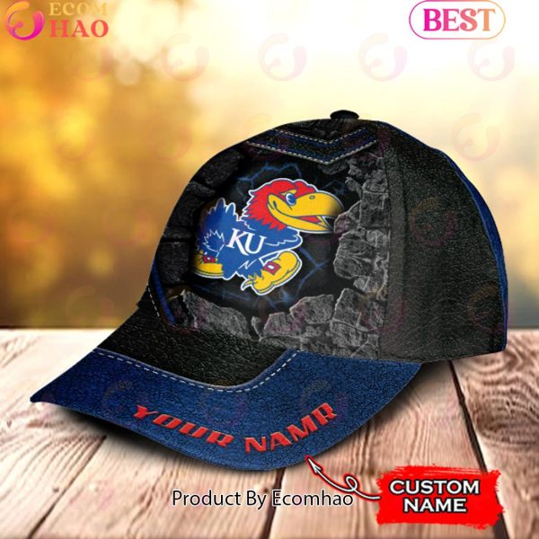 NCAA Kansas Jayhawks Broken Wall Cap Custom Name