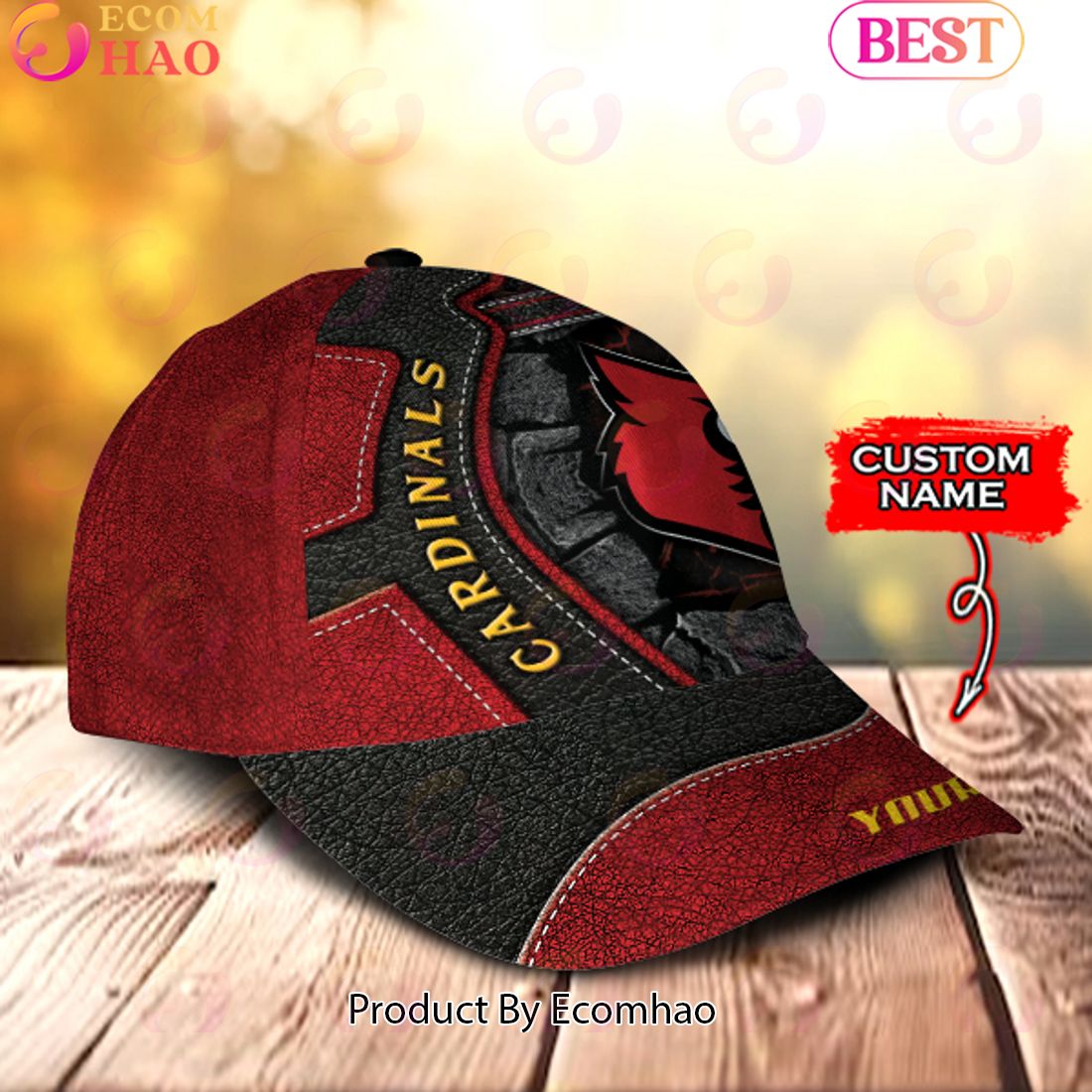 NCAA Louisville Cardinals Broken Wall Cap Custom Name