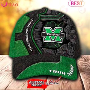 NCAA Marshall Thundering Herd Broken Wall Cap Custom Name