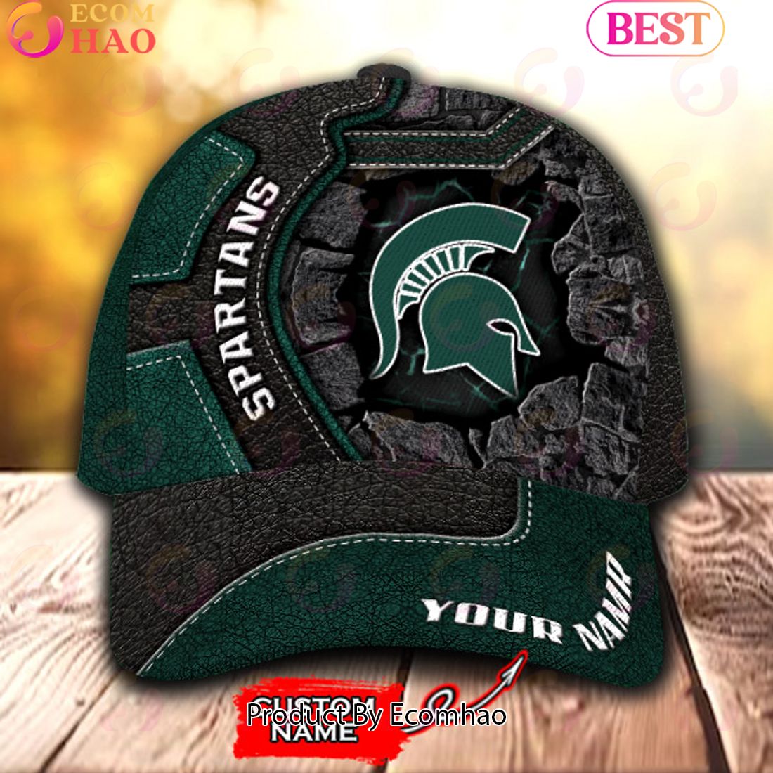 NCAA Michigan Wolverines Broken Wall Cap Custom Name