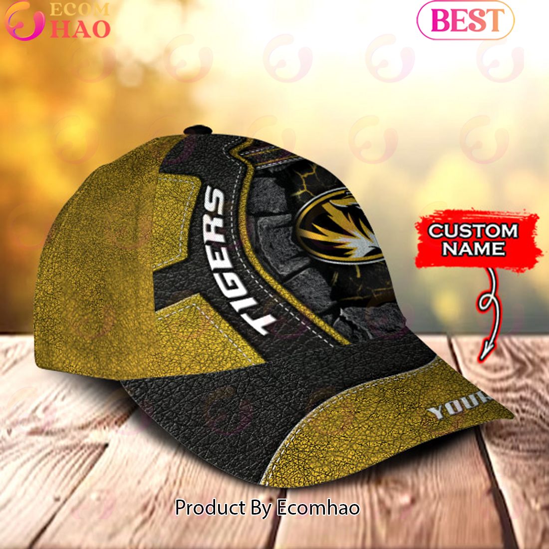 NCAA Missouri Tigers Broken Wall Cap Custom Name