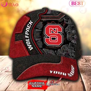 NCAA North Carolina State Wolfpack Broken Wall Cap Custom Name