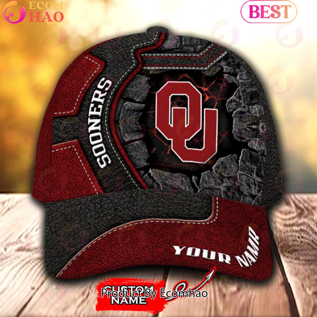 NCAA Oregon Ducks Broken Wall Cap Custom Name