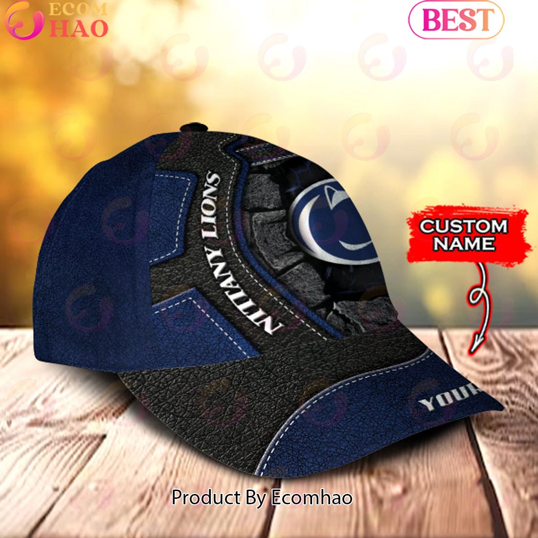 NCAA Penn State Nittany Lions Broken Wall Cap Custom Name