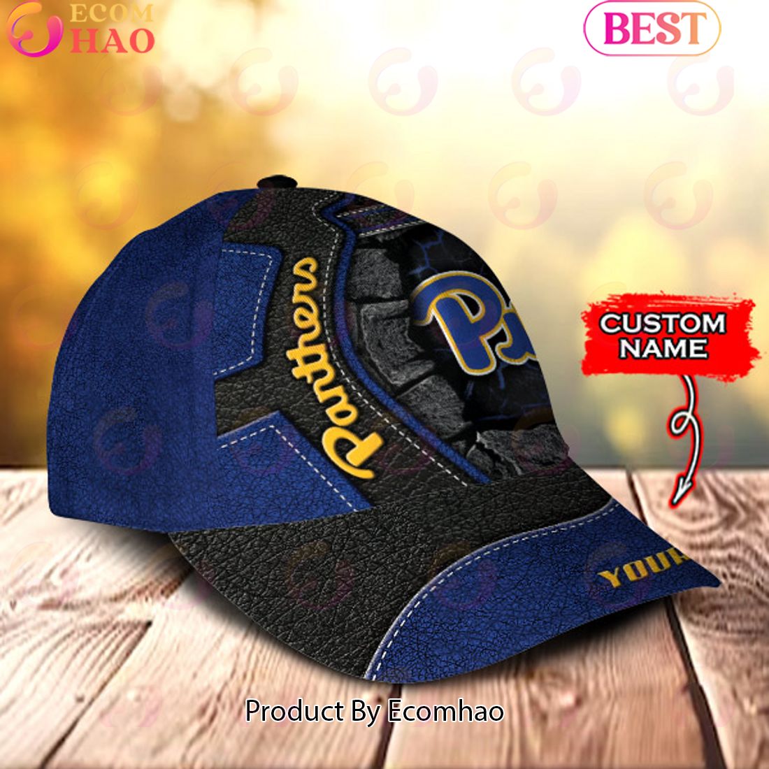 NCAA Pittsburgh Panthers Broken Wall Cap Custom Name