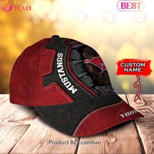 NCAA SMU Mustangs Broken Wall Cap Custom Name