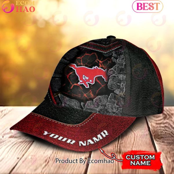NCAA SMU Mustangs Broken Wall Cap Custom Name