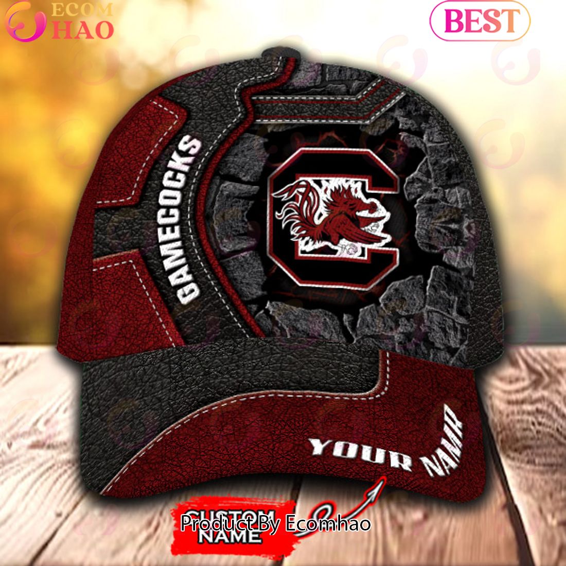 NCAA South Carolina Gamecocks Broken Wall Cap Custom Name