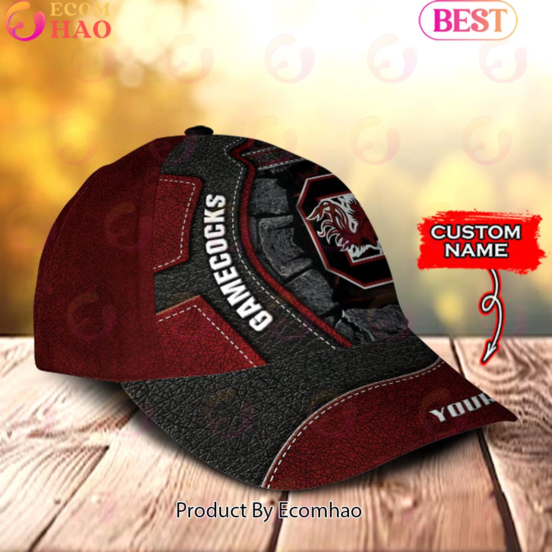 NCAA South Carolina Gamecocks Broken Wall Cap Custom Name