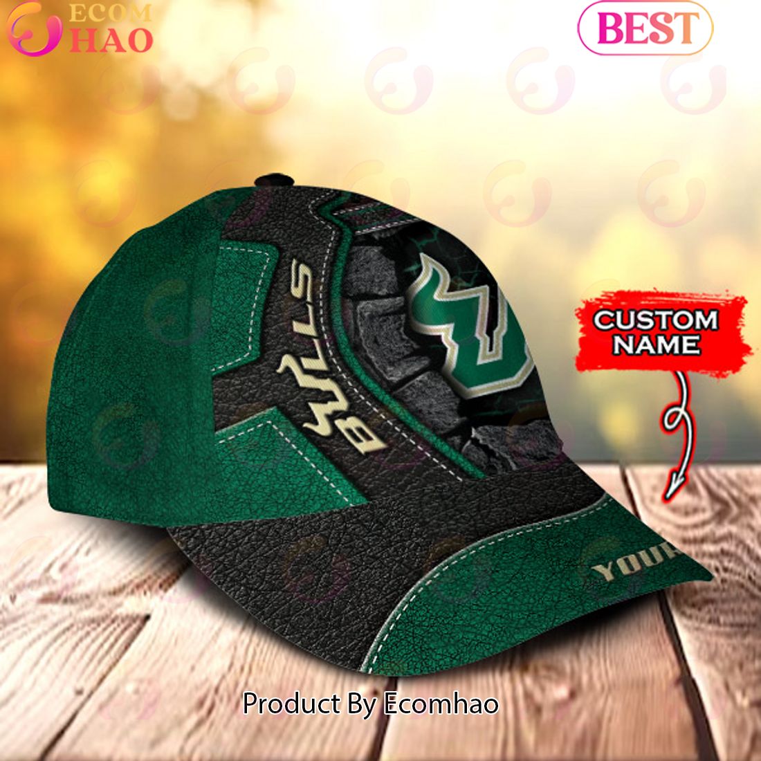 NCAA South Florida Bulls Broken Wall Cap Custom Name