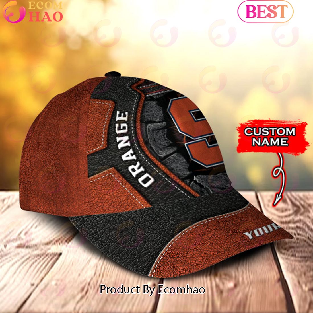 NCAA Syracuse Orange Broken Wall Cap Custom Name