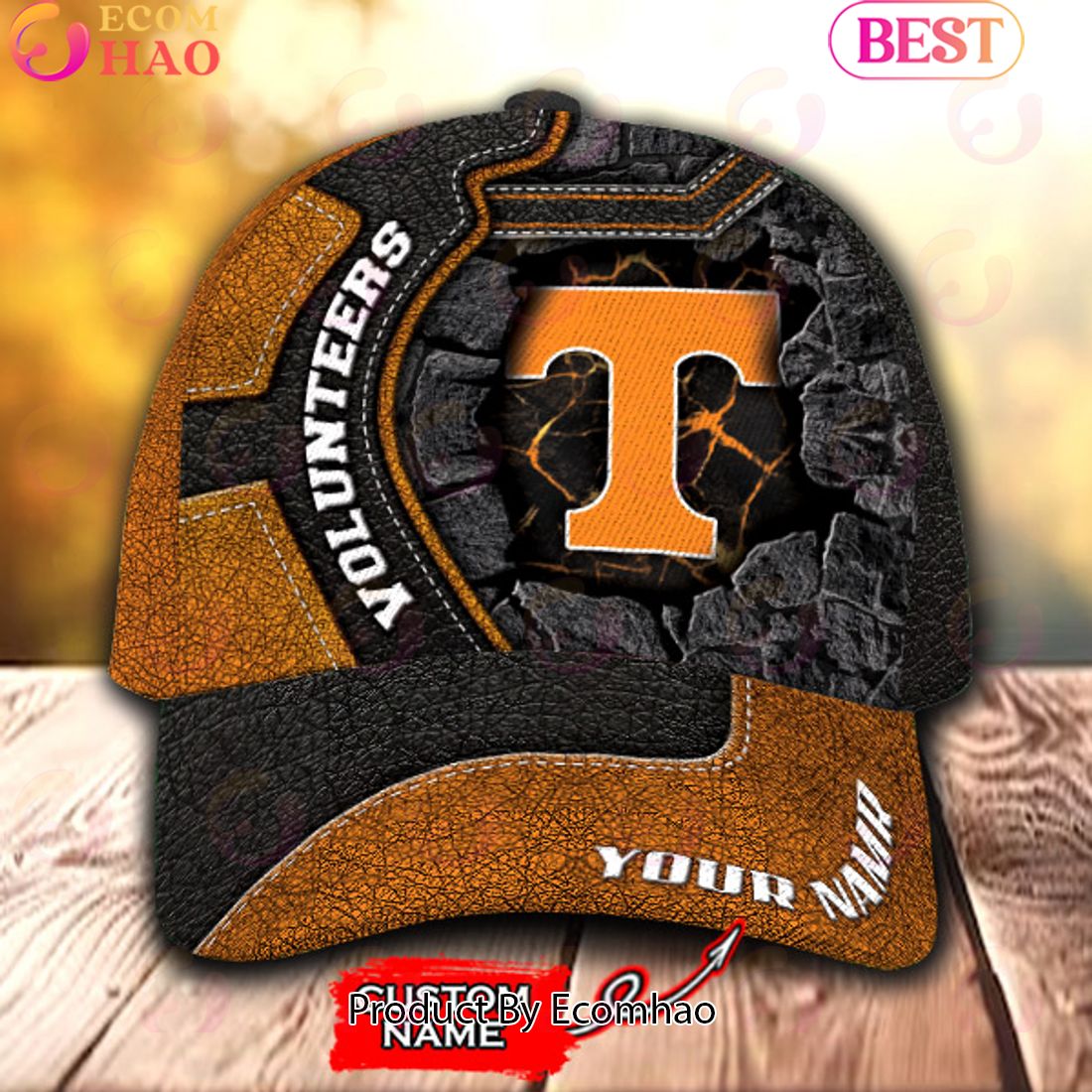 NCAA Tennessee Volunteers Broken Wall Cap Custom Name