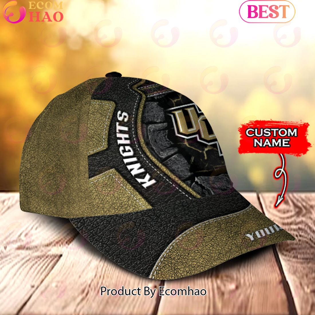 NCAA UCF Knights Broken Wall Cap Custom Name