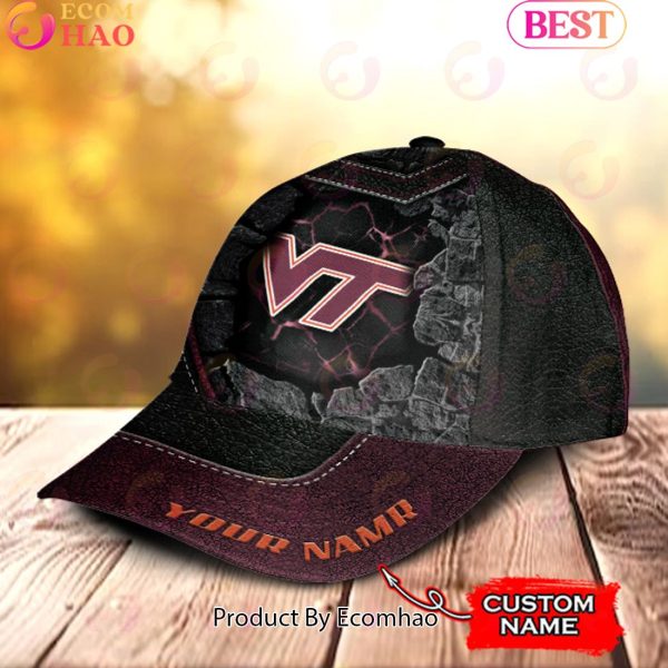NCAA Virginia Tech Hokies Broken Wall Cap Custom Name