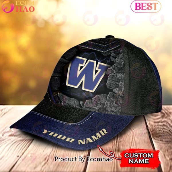 NCAA Washington Huskies Broken Wall Cap Custom Name