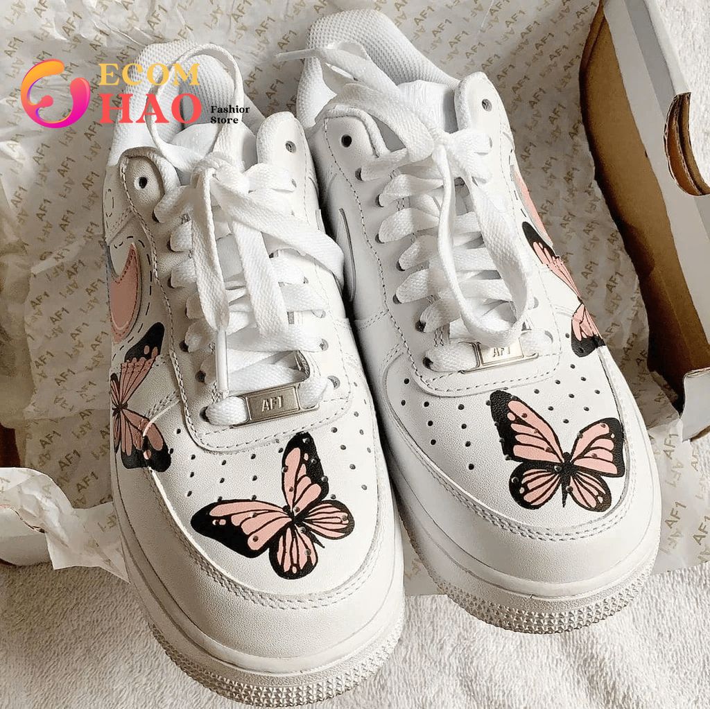 Air Force 1 Personalizado Mariposa Pastel