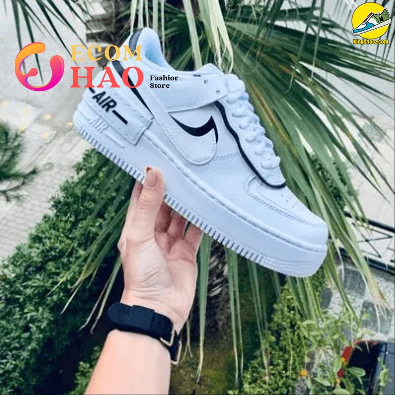 Air Force 1 Shadow White Black Custom