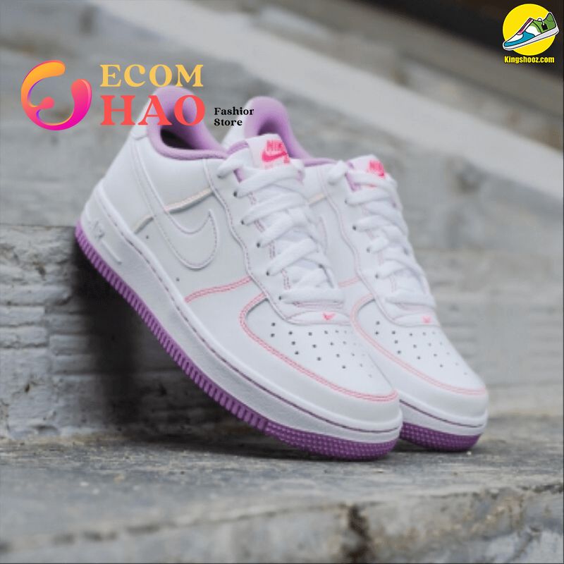 Air Force 1 White Fuchsia Glow  Gs_