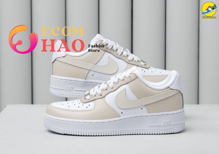 Cream Air Force 1 Custom