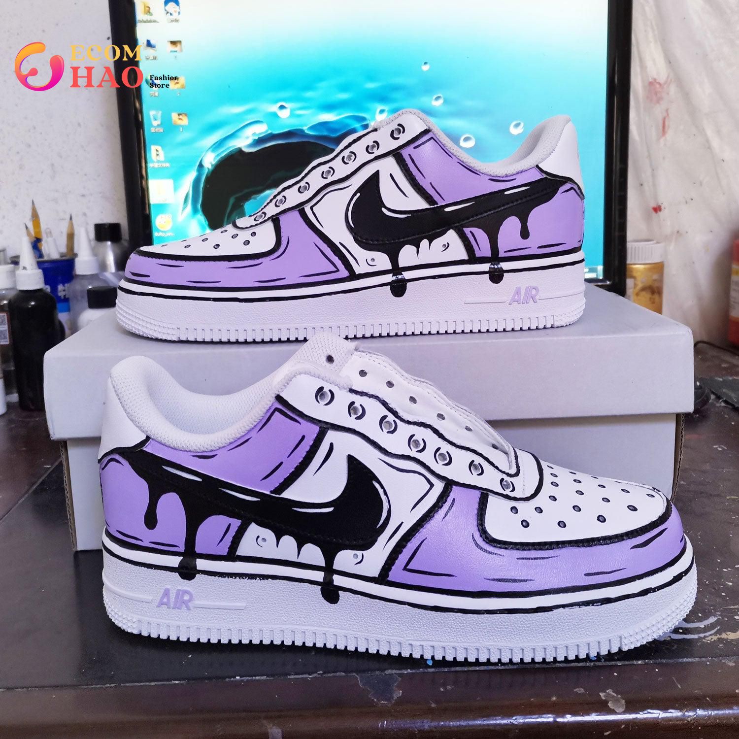 Custom Air Force 1 Butterfly Mint Swoosh