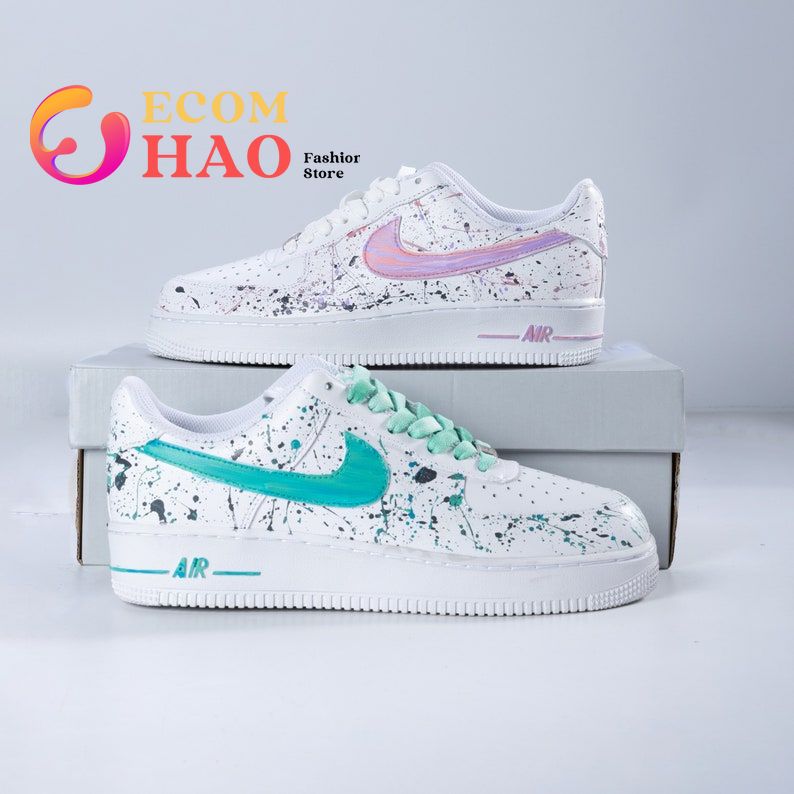 HandPainted Gradient Color Splatter Custom Air Force 1