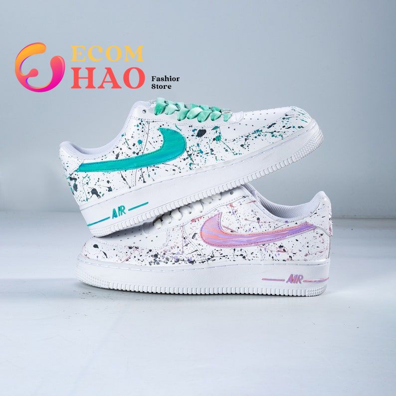 HandPainted Gradient Color Splatter Custom Air Force 1