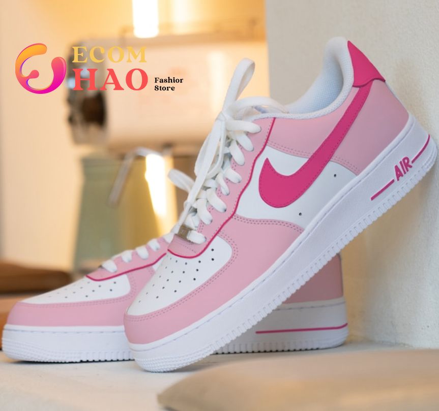 HandPainted Pink Custom Air Force 1