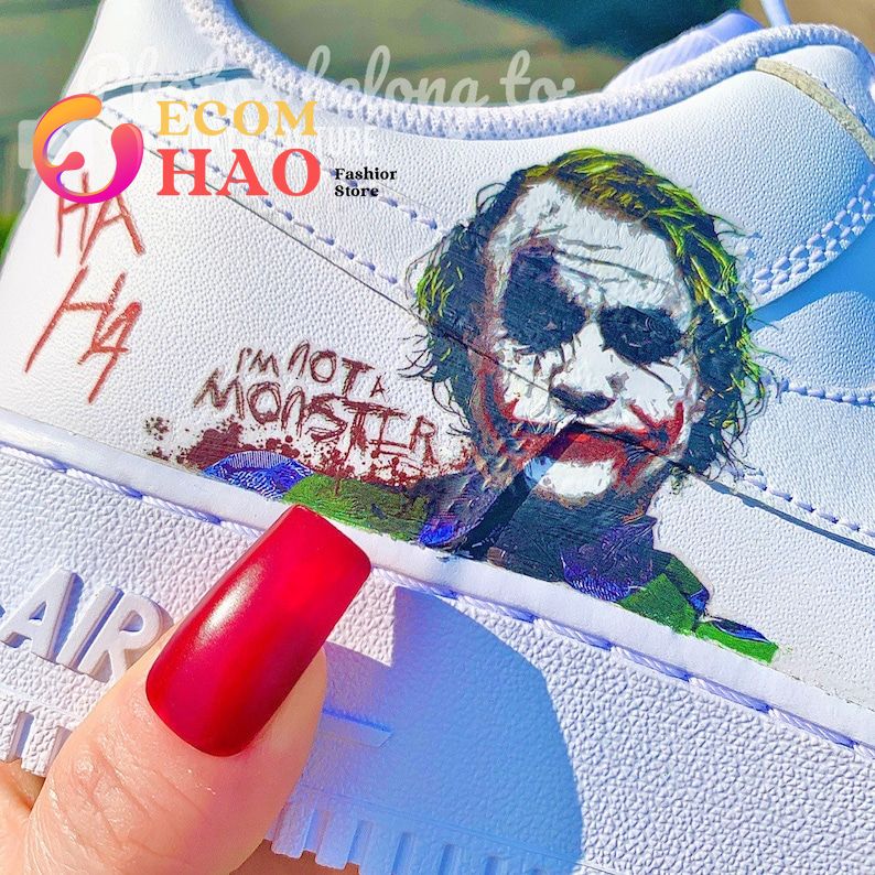 The Joker Custom Air Force 1 Sneakers