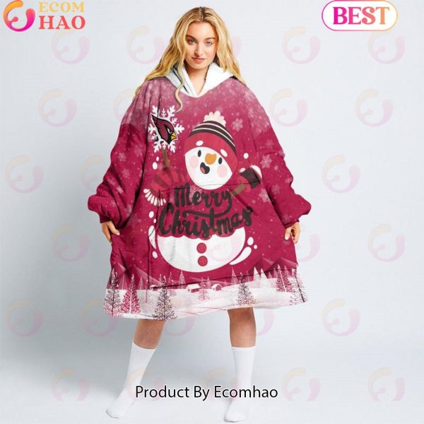 NFL Arizona Cardinals Christmas Oversize Hoodie Sweatshirt Comfy Pullover Blanket