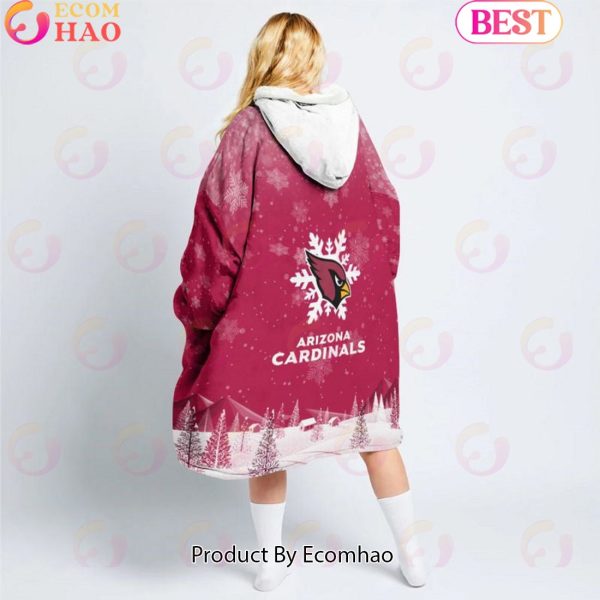 NFL Arizona Cardinals Christmas Oversize Hoodie Sweatshirt Comfy Pullover Blanket
