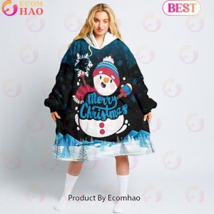 NFL Carolina Panthers Christmas Oversize Hoodie Sweatshirt Comfy Pullover Blanket