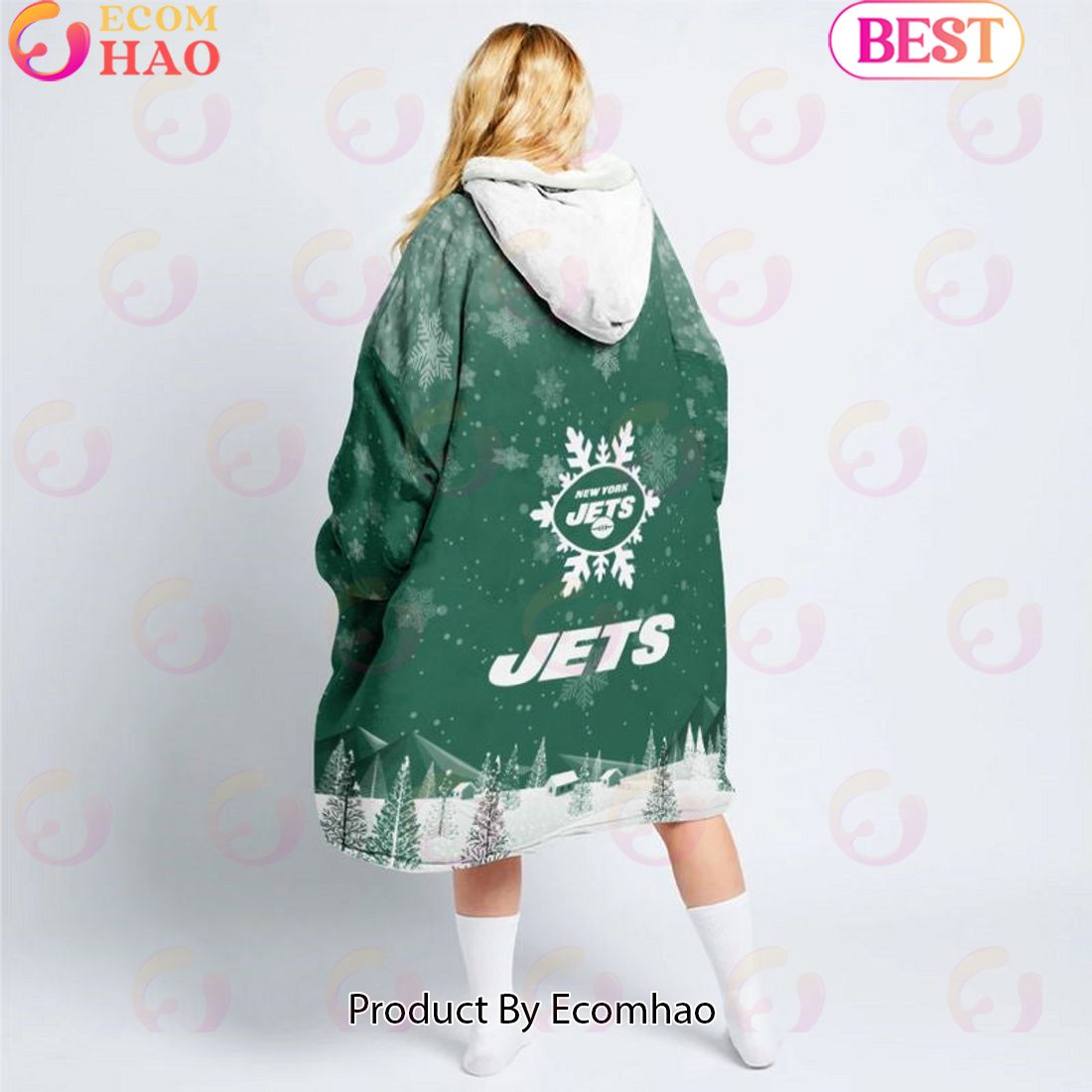 NFL New York Jets Sweatshirt Blanket