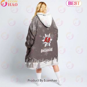 NFL Tampa Bay Buccaneers Christmas Oversize Hoodie Sweatshirt Comfy Pullover Blanket