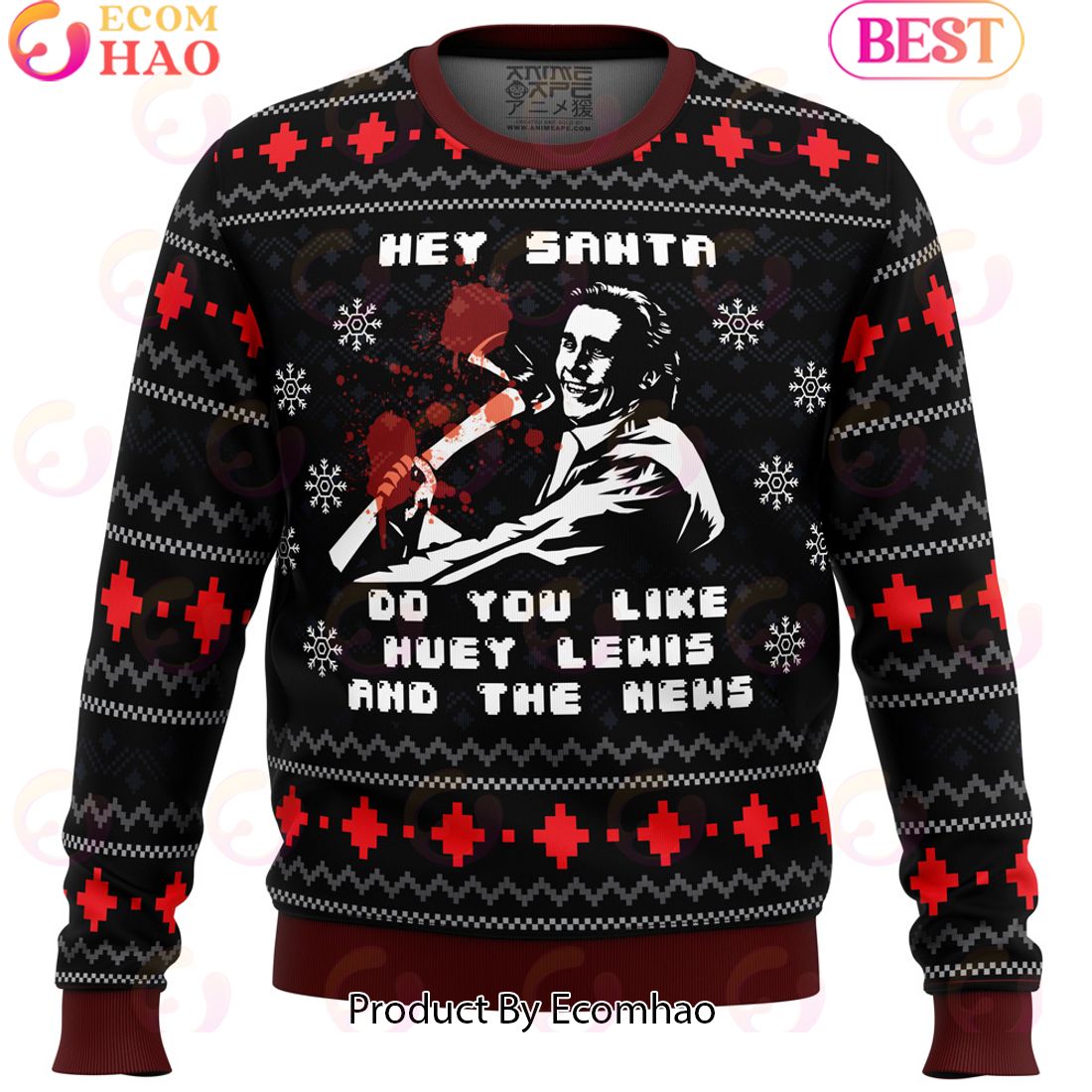 American Santa American Psycho Ugly Christmas Sweater