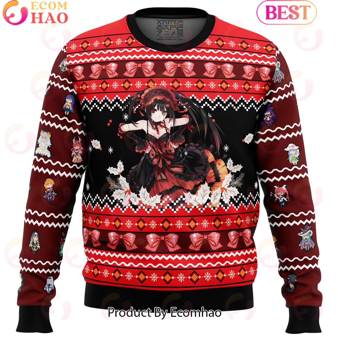 Kurumi Tokisaki Date A Live Ugly Christmas Sweater