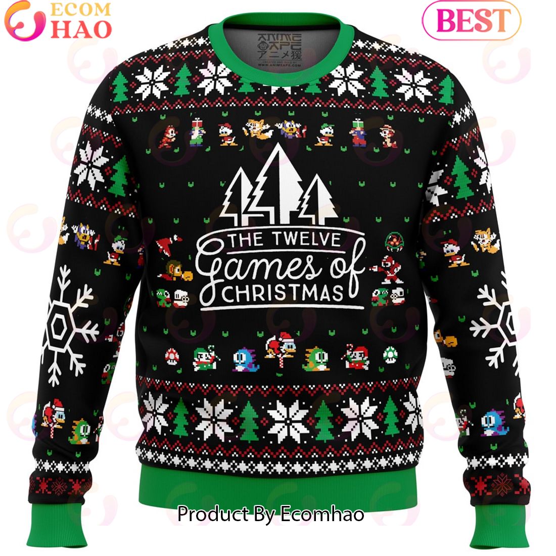 12 Games of Christmas Ugly Christmas Sweater