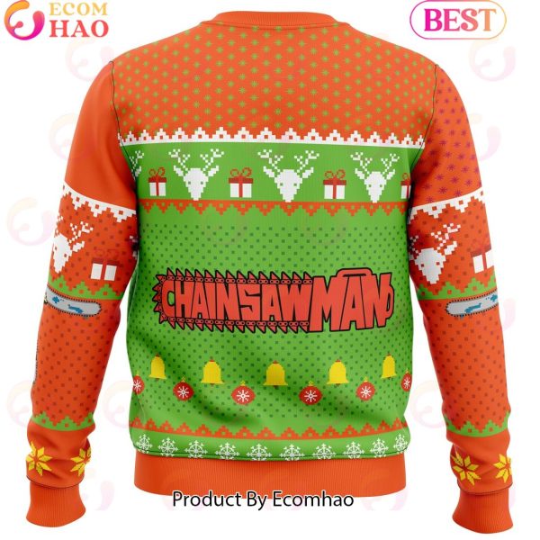 Chibi Chainsaw Man Ugly Christmas Sweater