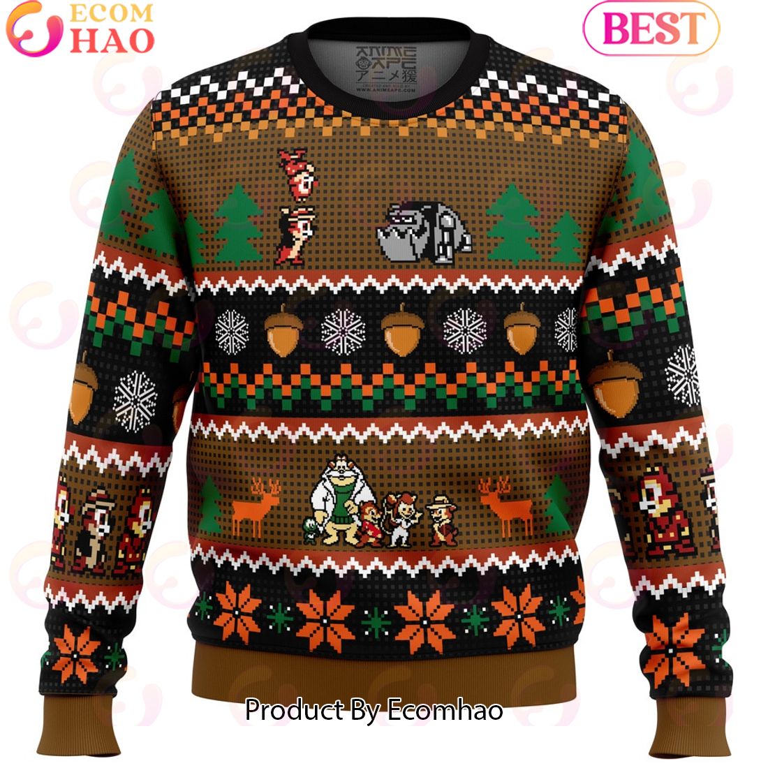 Chip ‘n Dale Christmas Rangers Ugly Christmas Sweater