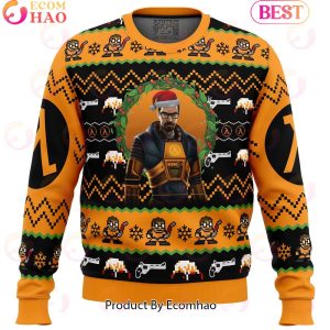 Gordon Freeman Half-Life Ugly Christmas Sweater