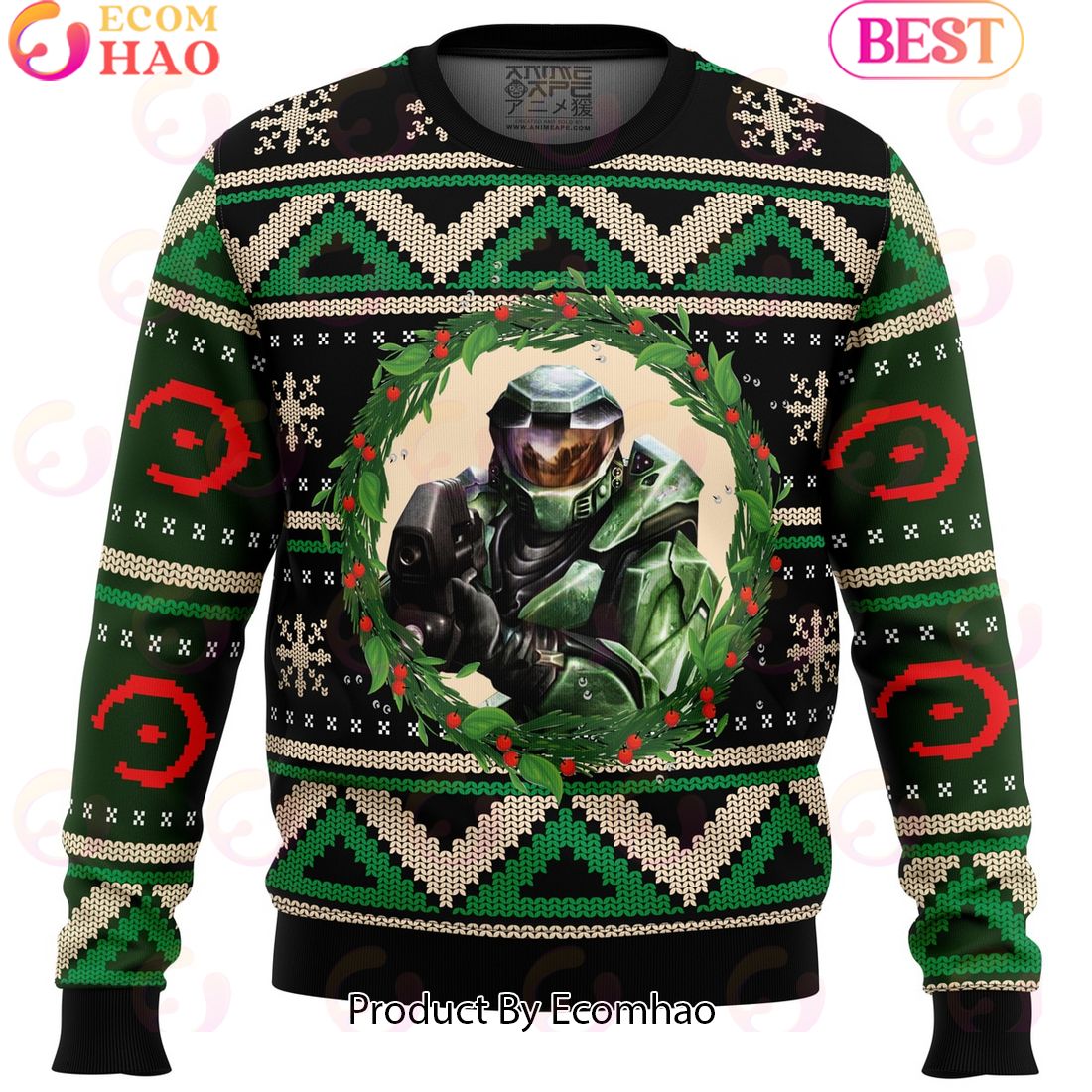 Halo Ugly Christmas Sweater