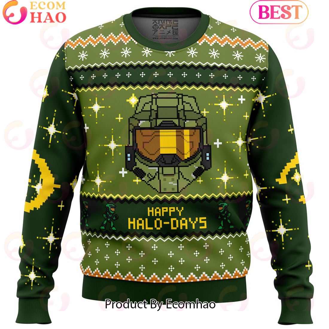 Happy Halo-Days Halo Ugly Christmas Sweater