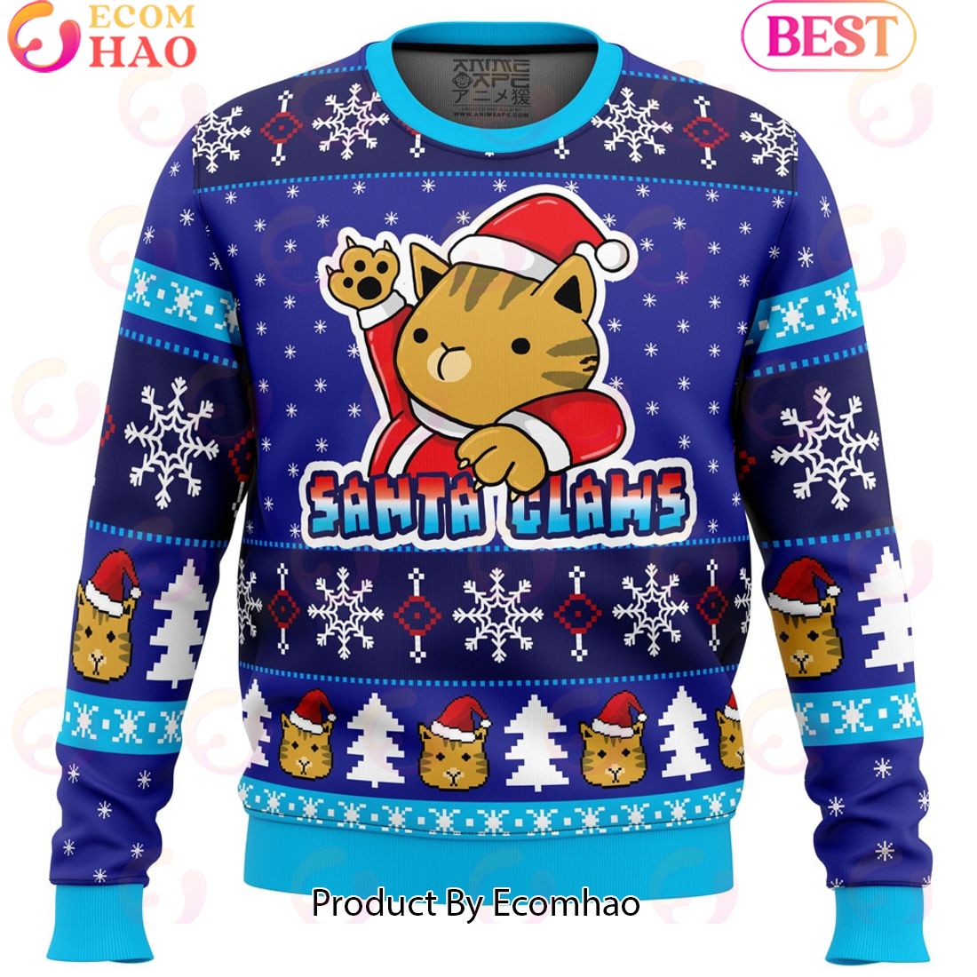 Kitty Claws Ugly Christmas Sweater