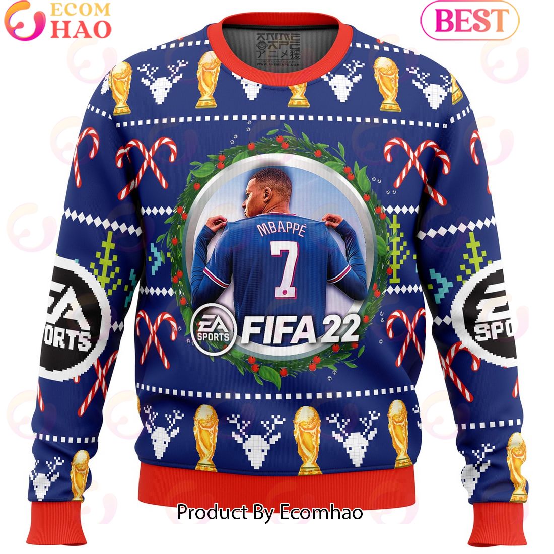 Mbappe EA Sports FIFA Ugly Christmas Sweater