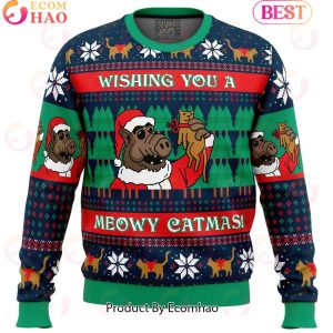 Meowy Catmas Alf Ugly Christmas Sweater