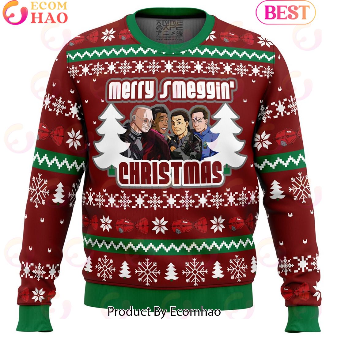 Merry Smeggin’ Christmas Red Dwarf Ugly Christmas Sweater