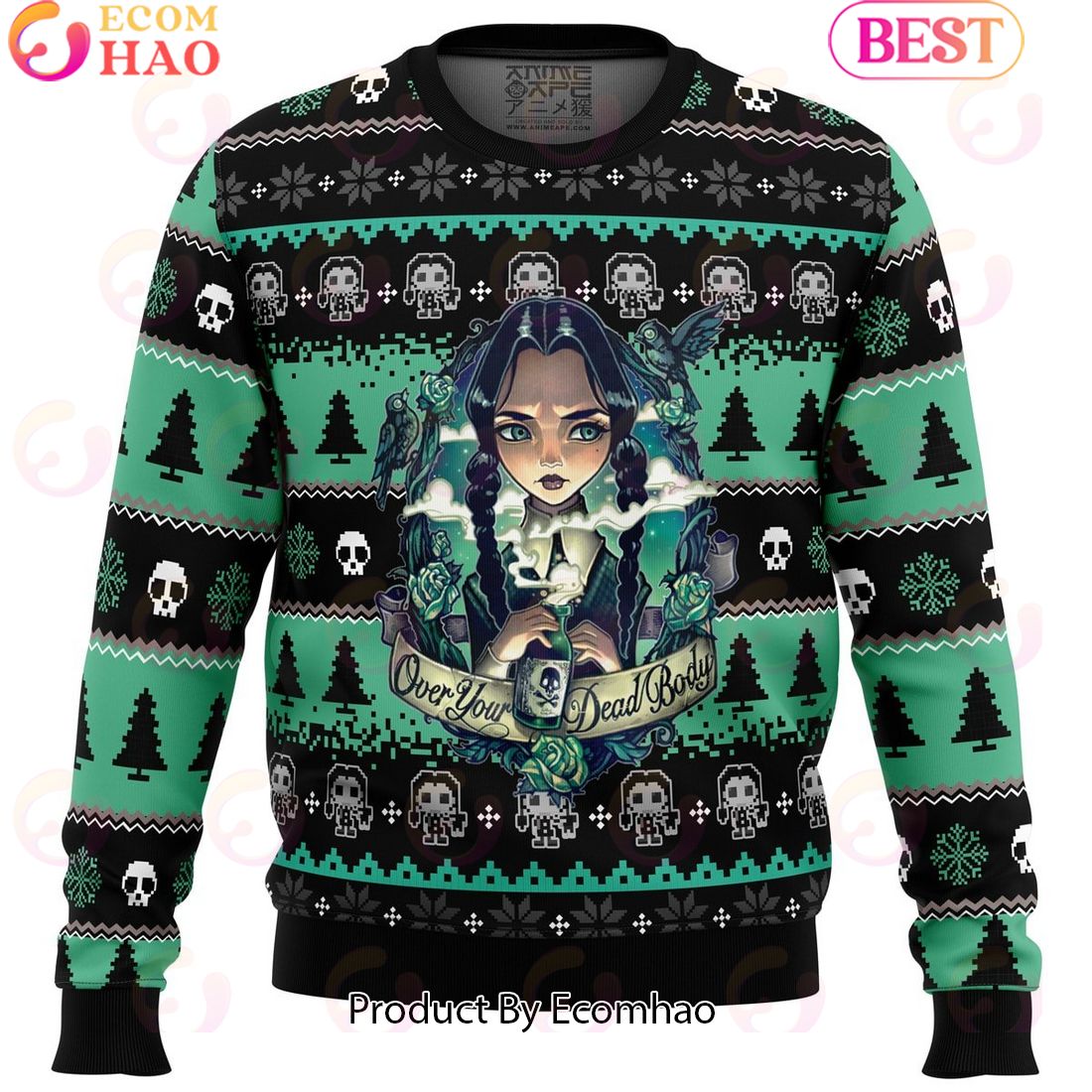 Wednesday Addams Ugly Christmas Sweater