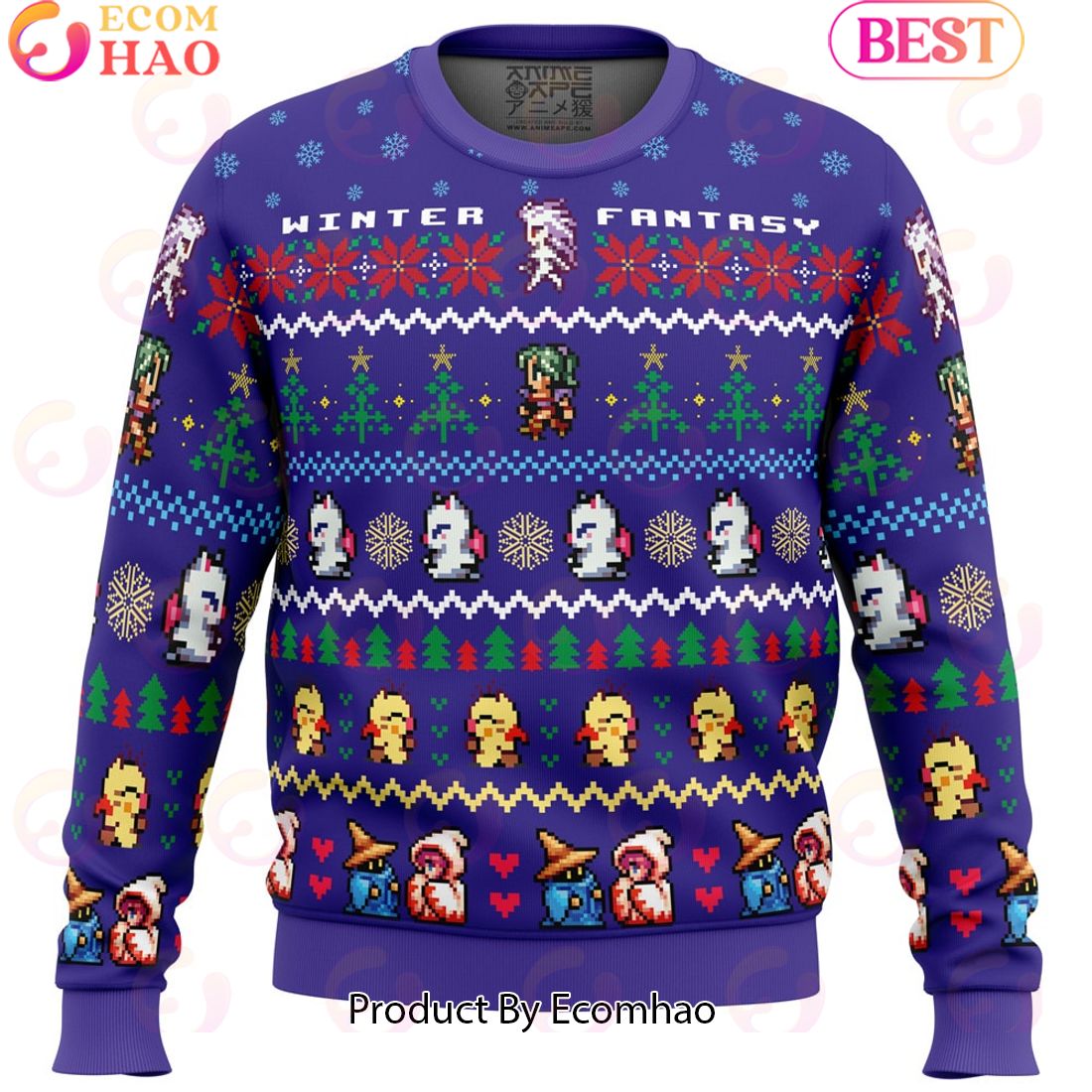 Winter Fantasy Final Fantasy Ugly Christmas Sweater