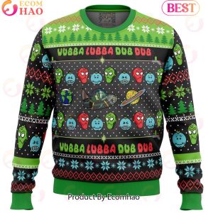 Wubba Lubba Rick and Morty Ugly Christmas Sweater