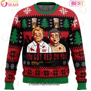 You’ve Got Red On You Shaun of the Dead Ugly Christmas Sweater