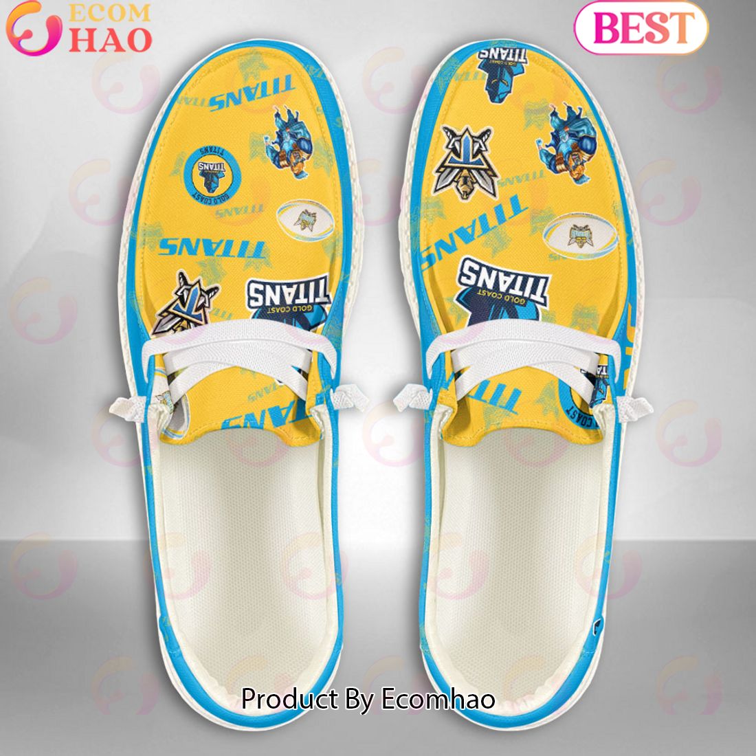 NRL Gold Coast Titans Custom Name Hey Dude Shoes